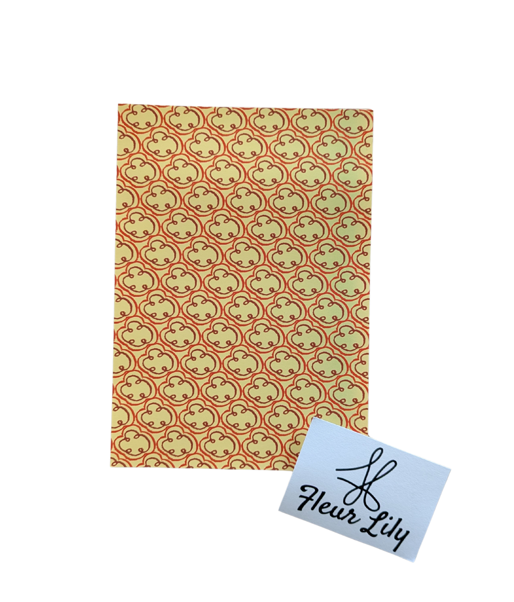 Solar Squiggle Wall Print - Burnt orange and Butter Yellow (A5, A4, A3)