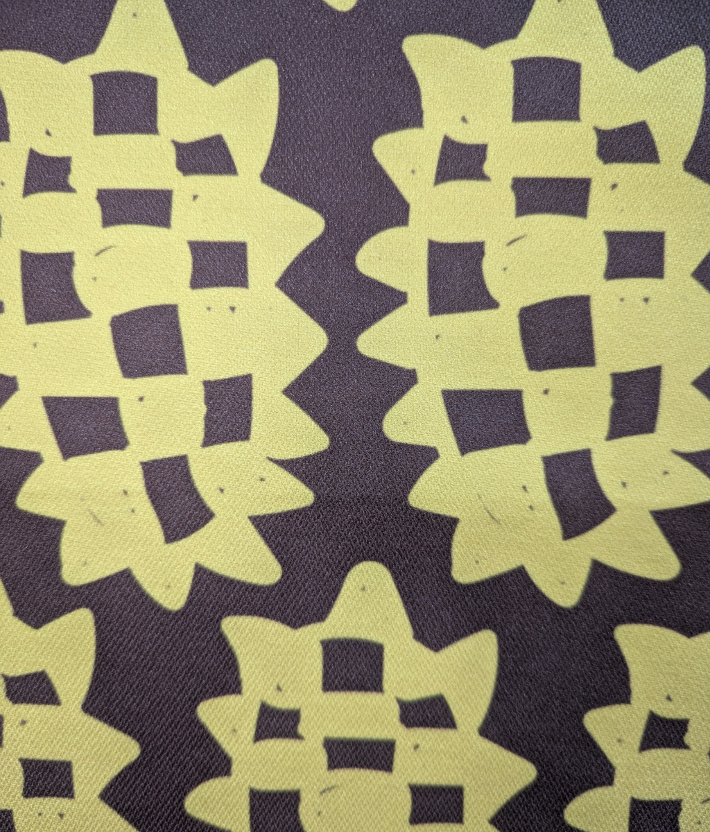 Pixel Pine - Sublimated Golden Yellow & Brown Tea Towel